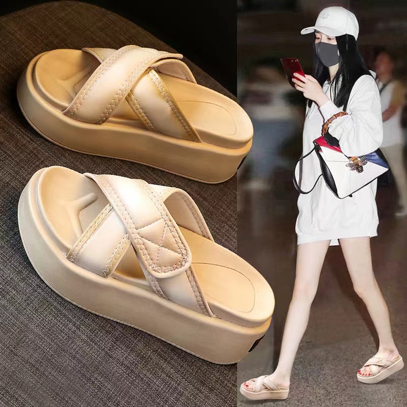 Dép Xỏ Ngón Đế Dày Thời Trang Mùa Hè Hàn Quốc Cho Nữ