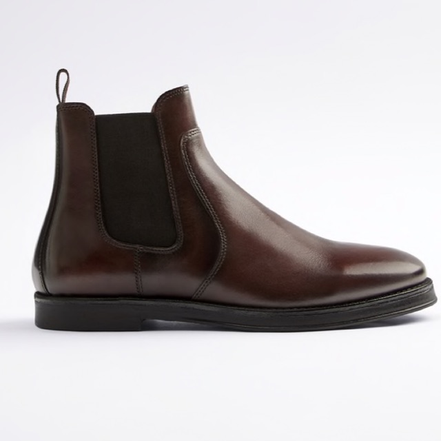 Giày boots Zara authentic BROWN LEATHER ANKLE size 39 - 41