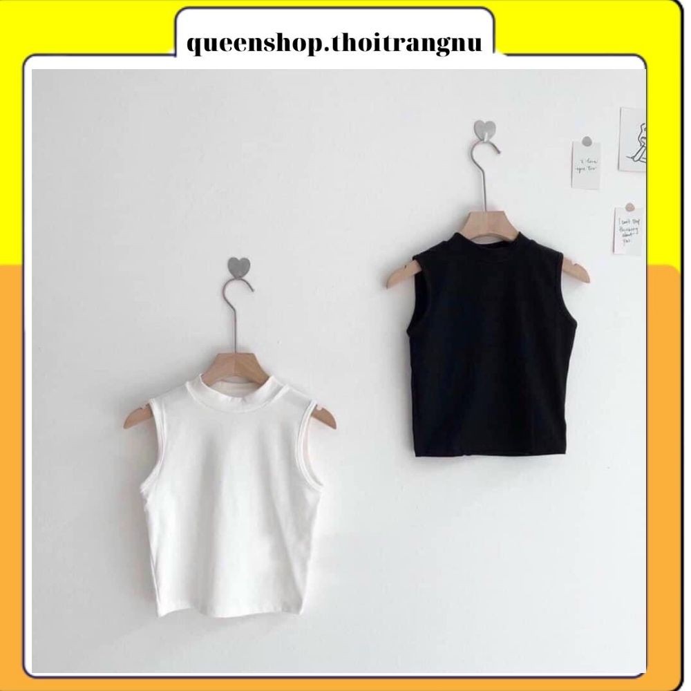 Áo ba lỗ croptop nữ thun bozip poco áo thun sát nách ôm body Queenshop