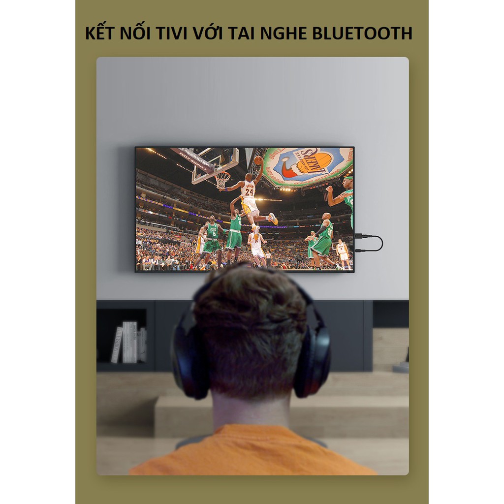 USB bluetooth V5.0 2 chức năng thu và phát kết nối tivi, máy tính, loa, amply, tai nghe bluetooth, loa ô tô jack 3.5mm