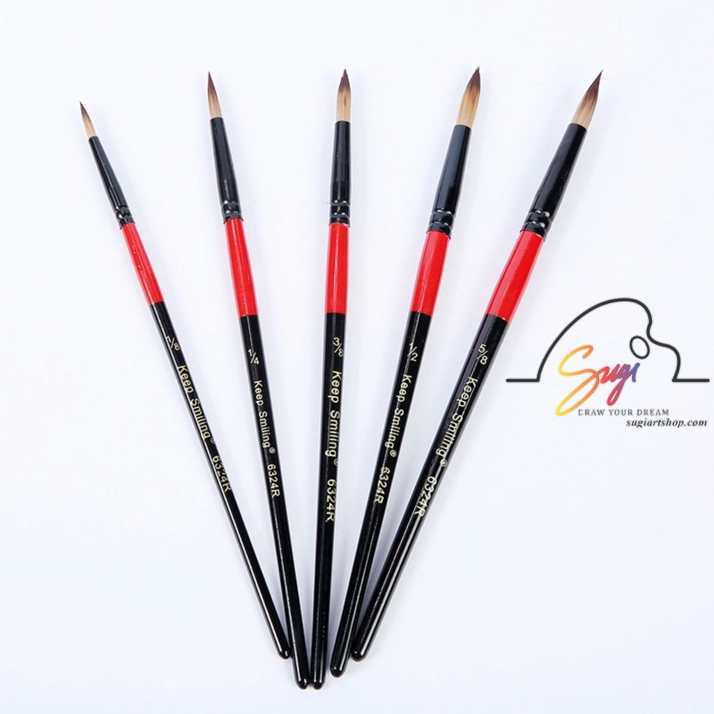 Bộ cọ đầu tròn Keep smiling 6324