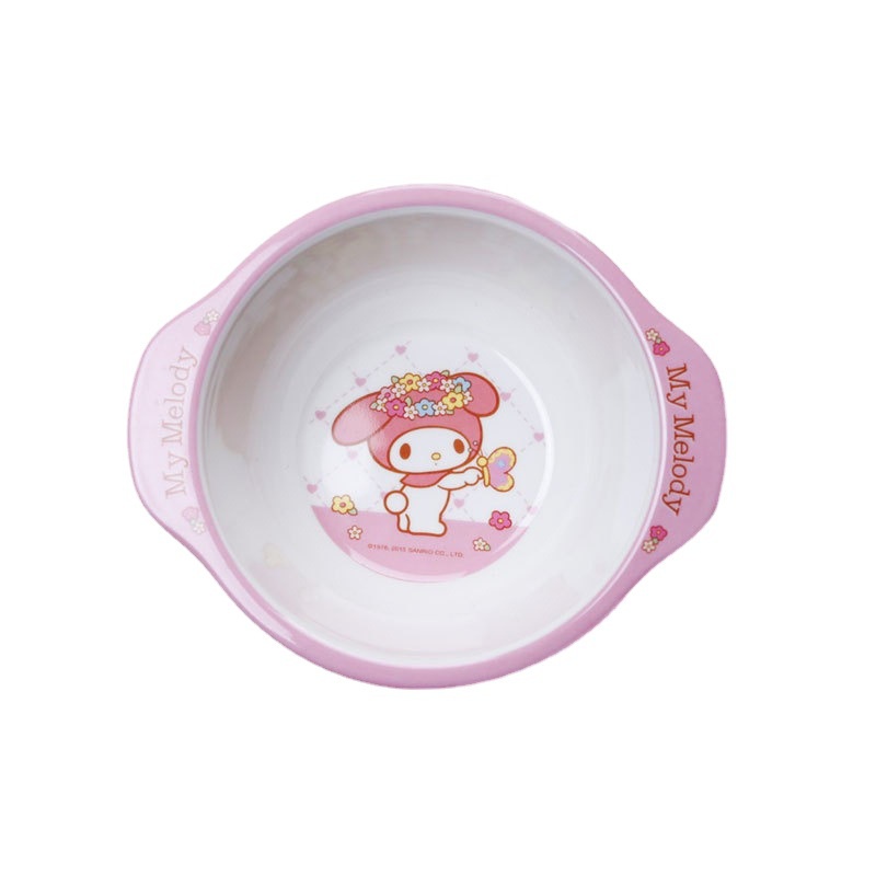 Bộ Dụng Cụ Ăn Uống Gồm Bát / Cốc / Chén / Cốc Nước Kiểu Hoạt Hình Melody Dễ Thương Xinh Xắn Dành Cho Trẻ