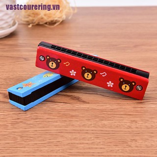 Kèn harmonica 16 lỗ bằng gỗ dễ thương cho bé