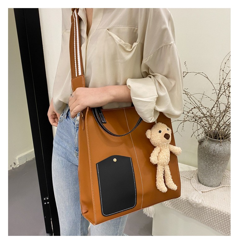 (XẢ KHO 3 NGÀY) Túi xách nữ túi tote da cao cấp BLUE CLOUDS ô cửa tặng kèm gấu teddy kute- TXN19