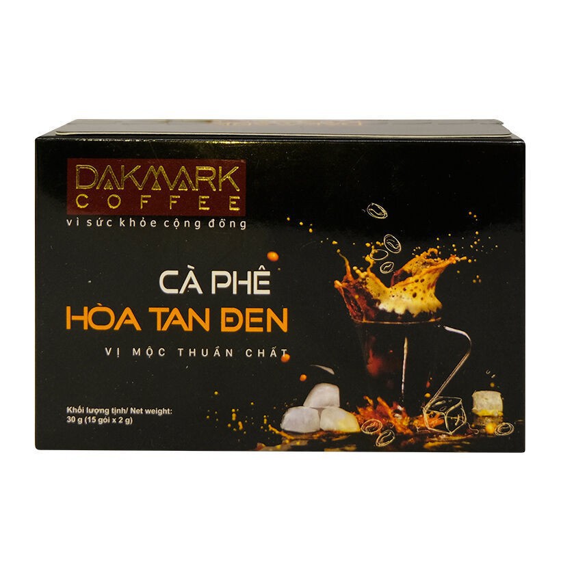 Combo 5 hộp cà phê hoà tan đen DakMarkvị nguyên bản, nguyên liệu tuyển chọn