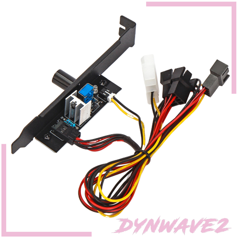 [DYNWAVE2]3 Channels PC Cooling Fan Speed Controller Governor PCI Bracket 12V Power