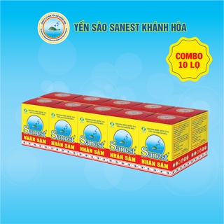 [Combo 10 lọ] Nước Yến sào Khánh Hòa Sanest Fucoidan Nhân sâm đóng lọ 70ml - 700