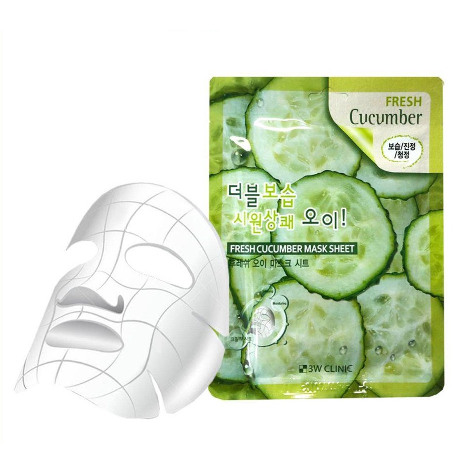 Mặt nạ 3w Clinic Fresh Mask 23ml chính hãng Hàn Quốc lẻ miếng