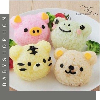 KHUÔN ÉP CƠM BENTO 4 ANH EM HEO HỔ GẤU ẾCH