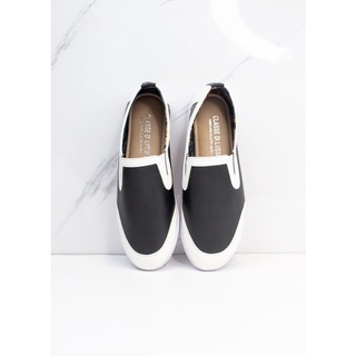 [MỚI VỀ] GIÀY SLIP ON NỮ ĐEN TRẮNG DA LÌ SLIPOGB