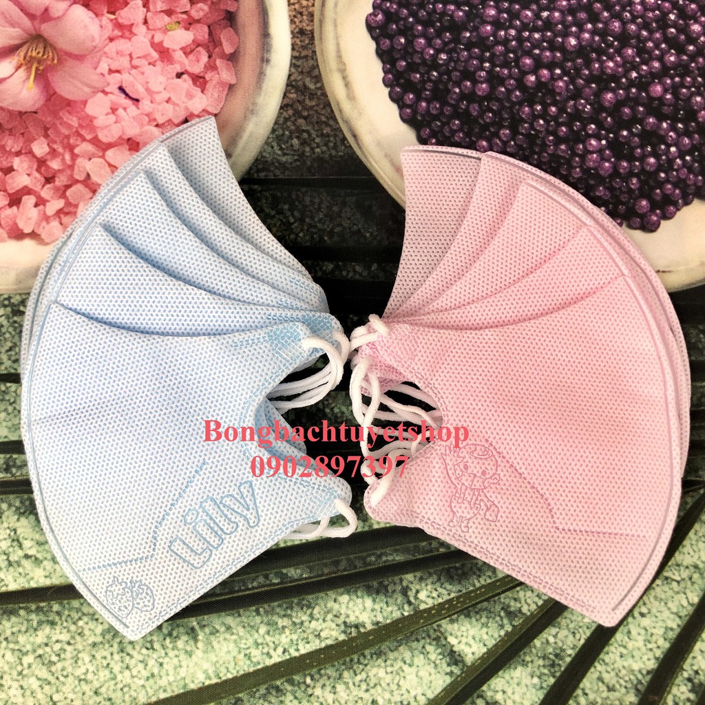 Combo 3 hộp Khẩu trang Lily cho bé ( 30 cái ) - Mẫu Logo LiLy mới