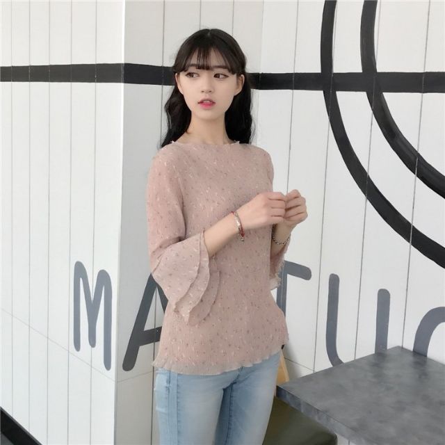 ÁO VOAN NHÚNG HOA NHÍ