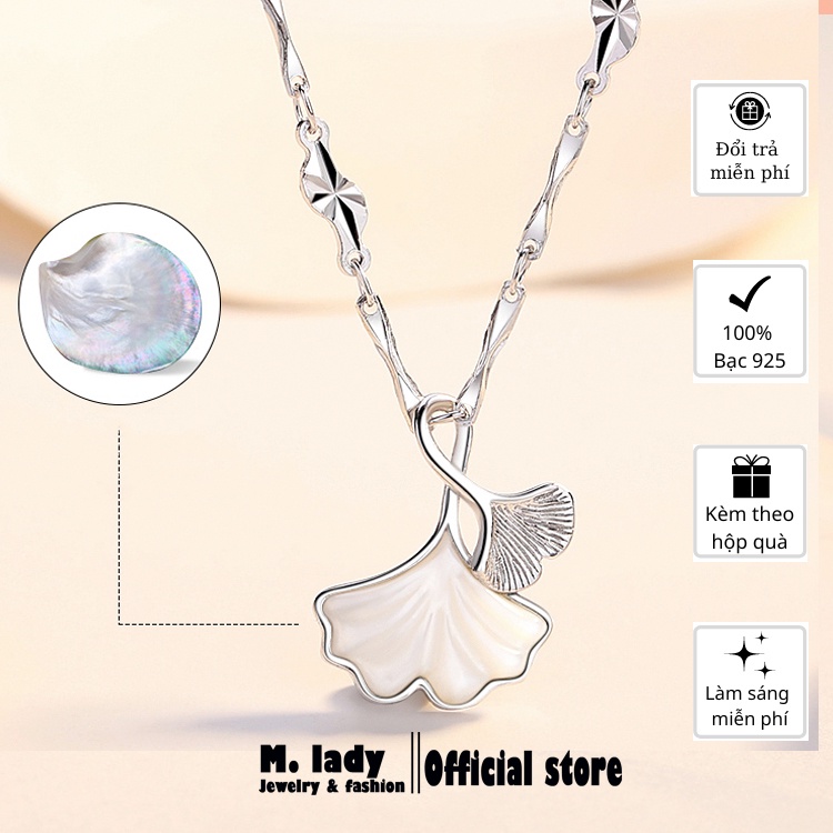 Dây Chuyền Bạc Nữ mẫu hìnhVỏ Sò Sansheng May Mắn - Vòng Cổ Bạc hàng tự thiết kế M.Lady jewelry