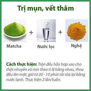 100gr bột trà xanh nguyên chất