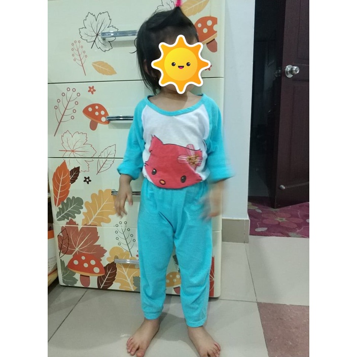 Bộ dài tay thu đông bé trai bé gái mặc nhà đi học đi chơi Hạ Băng Designs vải cotton 1-5 tuổi, 8-18kg