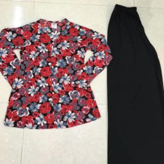 Áo bà ba dài tay chất gân