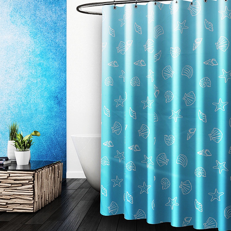 Rèm Che Bồn Tắm 12 Móc Màu Trắng Dày Trơn Chống Nước Cỡ Lớn Dùng Trong Phòng Tắm