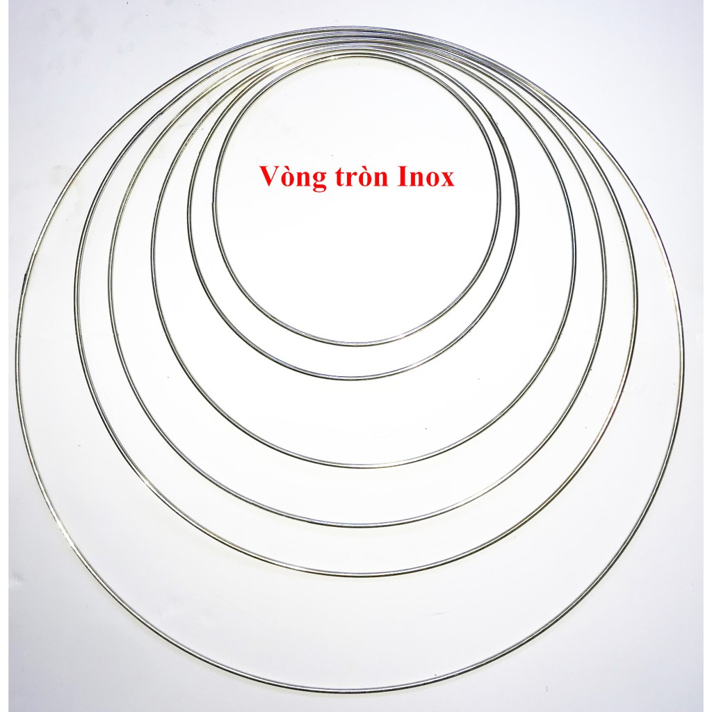 Khung vòng tròn Inox tiết diện 5mm đường kính 200,250,300,350mm dùng làm Dreamcatcher