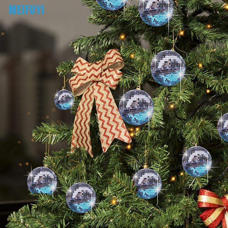 Set 24 quả cầu tráng gương 3cm màu bạc dùng để trang trí giáng sinh