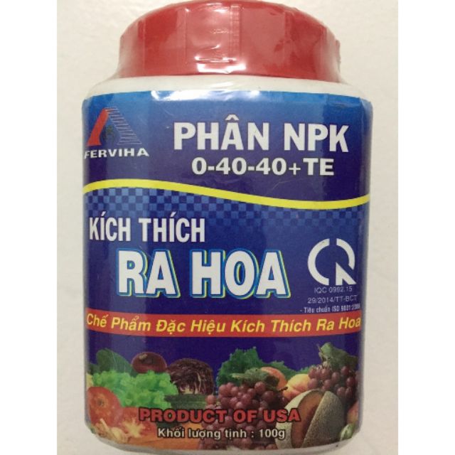 Chế phẩm đặc hiệu kích thích ra hoa 0-40-40+TE-100gr -Hàng Mới