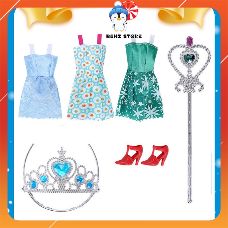 Búp bê elsa đồ chơi cho bé gái đủ phụ kiện váy túi quyền trượng đáng yêu BENZ STORE TN BB03