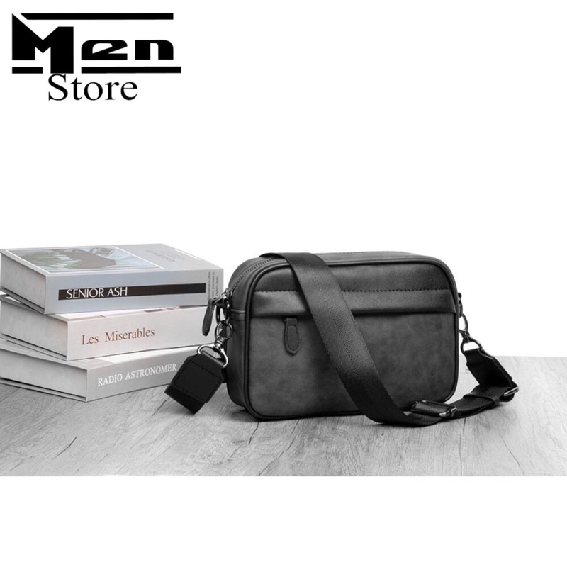 TÚI ĐEO CHÉO,MESSENGER BAG DA PU CAO CẤP UNISEX PA22 | BigBuy360 - bigbuy360.vn