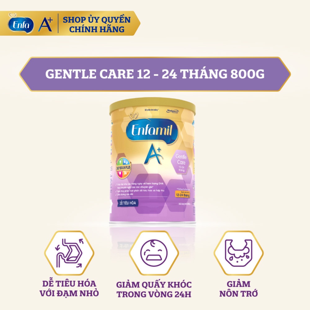 [CHÍNH HÃNG] Sữa Bột Mead Johnson Enfamil A+ Gentle Care 2 - Hộp 800g dễ tiêu hóa