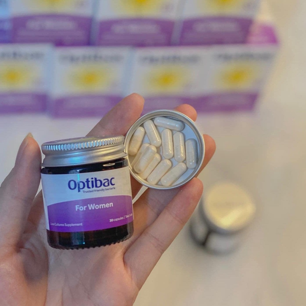 Men Vi Sinh Optibac tím Optibac Probiotics For Women Anh Quốc hộp 30 viên giảm các bệnh về phụ khoa cho phụ nữ