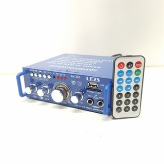 Amply âm ly mini LDZS AV-263 12V/220V bluetooth (XANH)