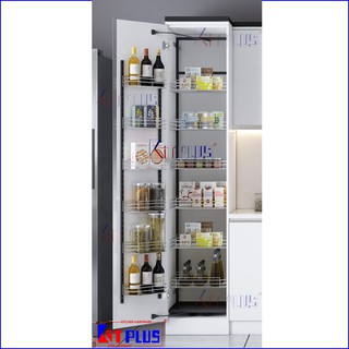 Tủ kho inox nan 6 tầng cánh mở - ray giảm chấn tk24a - kitplus