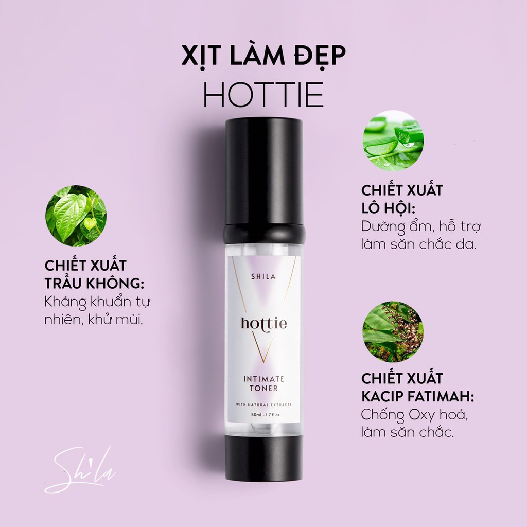 Xịt làm đẹp toàn diện vùng kín hương quyến rũ SHILA INTIMATE TONER HOTTIE 50ML