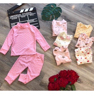Bộ cotton xuất nhật dài tay cho bé gái