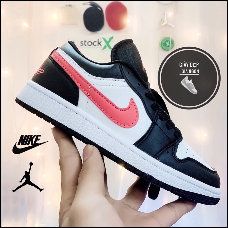 (Shop Giày Đẹp Giá Ngon) Giày Jordan 1 Low Black Siren Red + full box