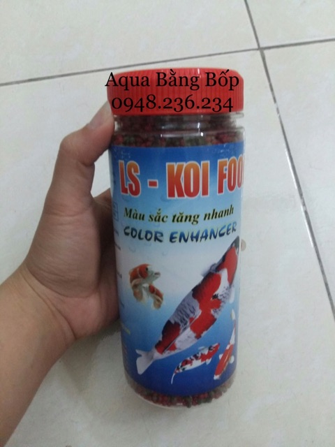 Thức ăn cá Koi Long Sinh Koi Food lọ 500gr