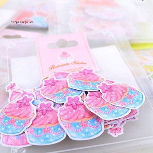 Bộ 70 sticker dán trang trí album thủ công thiết kế dễ thương