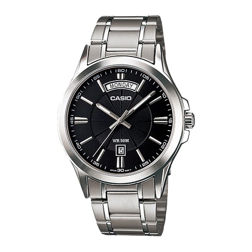 Đồng Hồ Nam Casio MTP-1381 / MTP-1381D-1A Dây Thép Không Gỉ, Chống Nước 50m, Hàng Chính Hãng