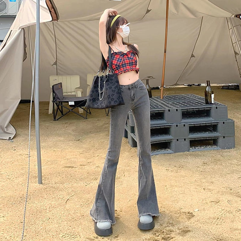 Quần Jeans Skinny Lưng Thấp Phong Cách Retro Cho Nữ