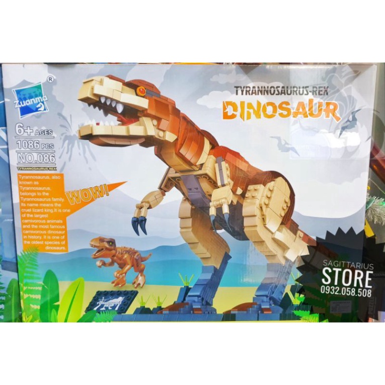 Lego Zuanma 086 Lắp Ráp Khủng Long T.Rex Rampage