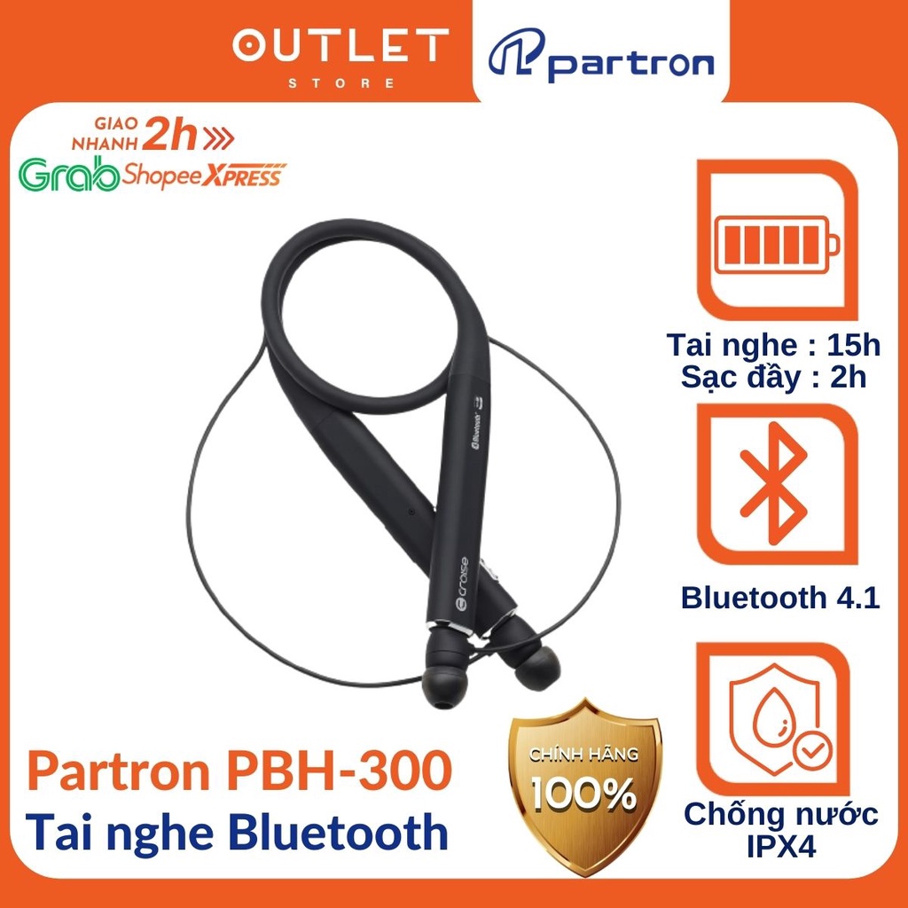 Tai nghe Bluetooth Partron PBH-300, nghe nhạc, đàm thoại, chơi thể thao, dùng cho iphone