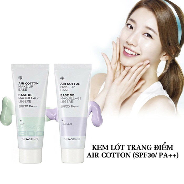 Kem lót TheFaceShops Air Cotton Make Up Base 40ml - HONGS BEAUTY