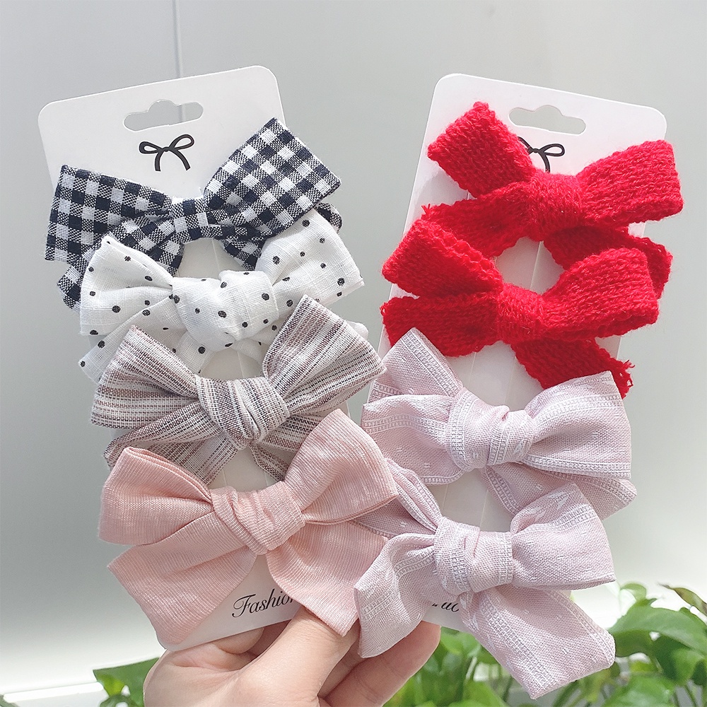 4 Kẹp tóc KIDSBOWS hình nơ nhiều kiểu họa tiết dễ thương dành cho bé gái