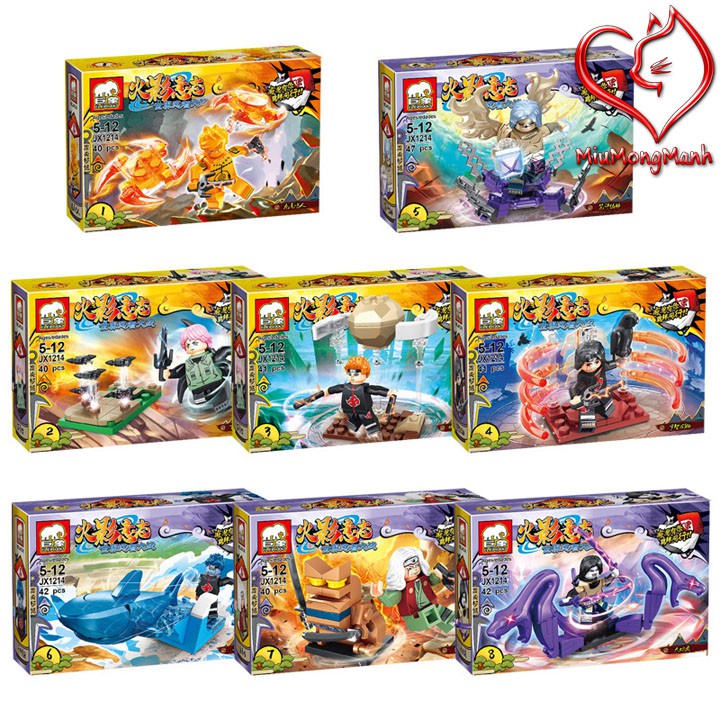 Combo 2 Nhân Vật Ninja Naruto Đại Chiến Nhẫn Giả Đồ Chơi Lắp Ráp Xếp Hình Lego Elephant