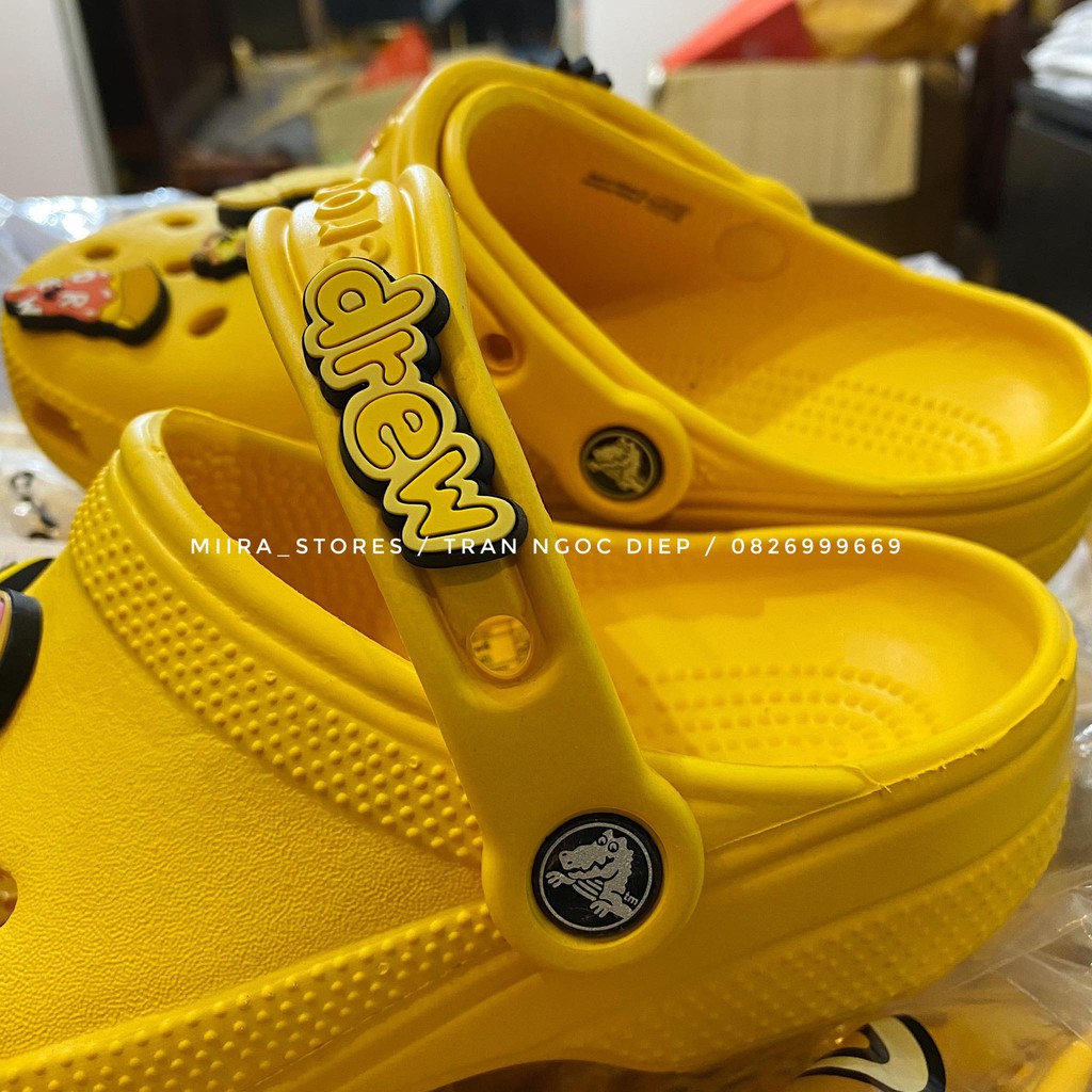 Dép xốp Crocs DREW HOUSE BEST QUALITY YELLOW - vàng