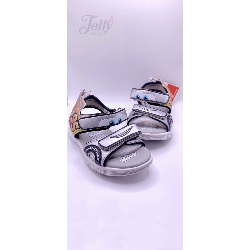 Giày sandal trẻ em M.C QU.EEN x DISNEY JL21 màu xám xuất dư xịn trong phim hoạt hình car chống trơn trượt
