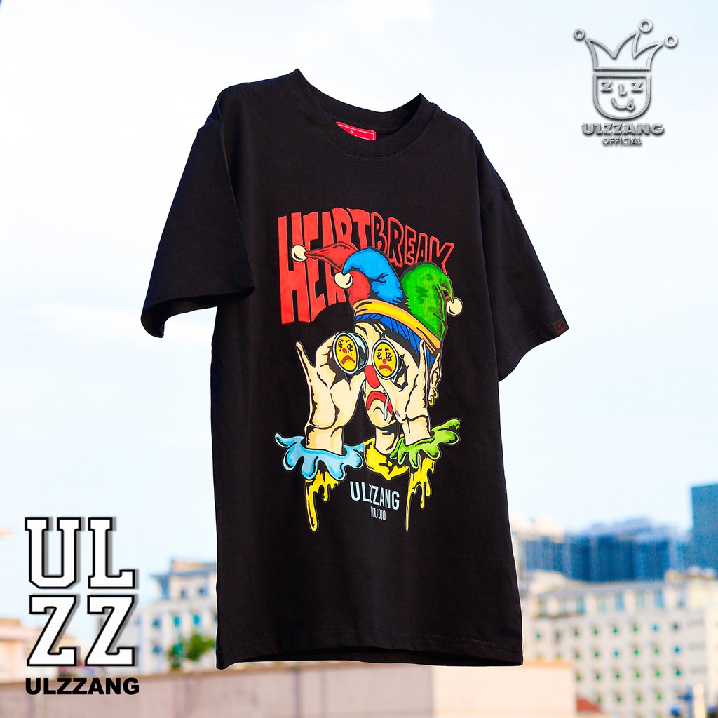 Áo thun local brand ULZZ ulzzang heart break dáng unisex tay lỡ U-18