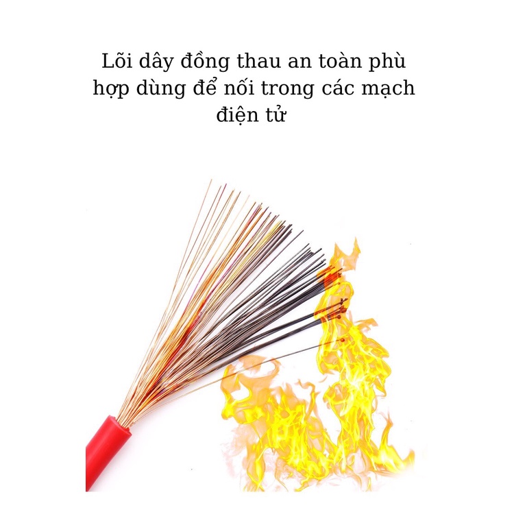 5m Dây Điện Đơn Mềm 0,5mm Lucky Sun Lõi Đồng Các Loại, dây điện chịu nhiệt, cáp hạ thế