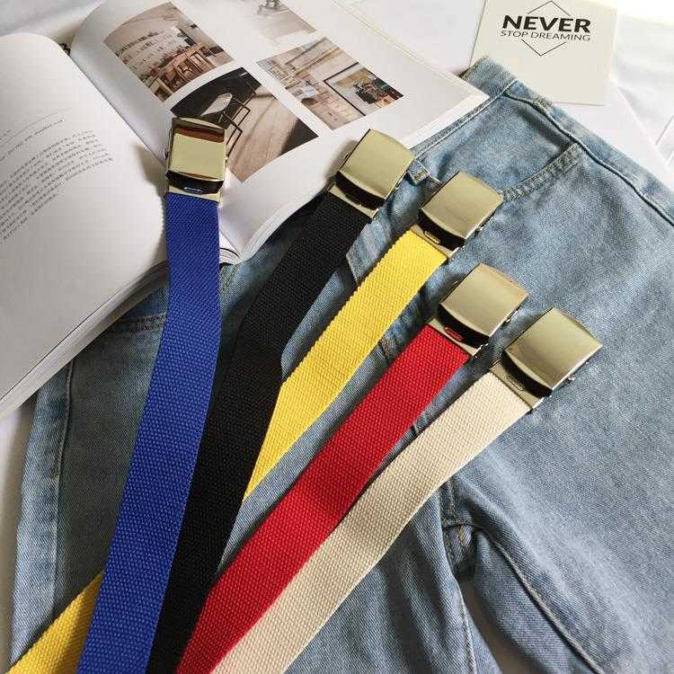 Dây thắt lưng nam vải jean phong cách Hàn Quốc
