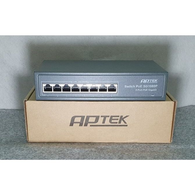 Switch 8 Cổng POE Gigabit APTEK SG1080P