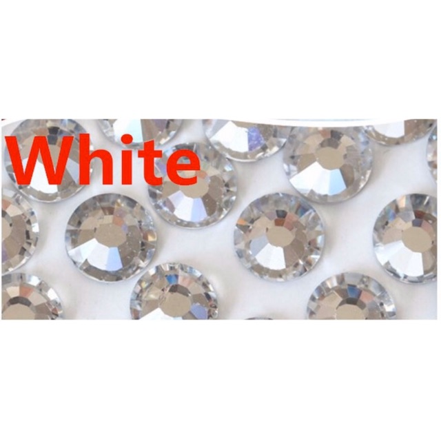 1440 viên đá pha lê chân keo 3D màu trắng trong (kích thước đá 1.9-2mm)