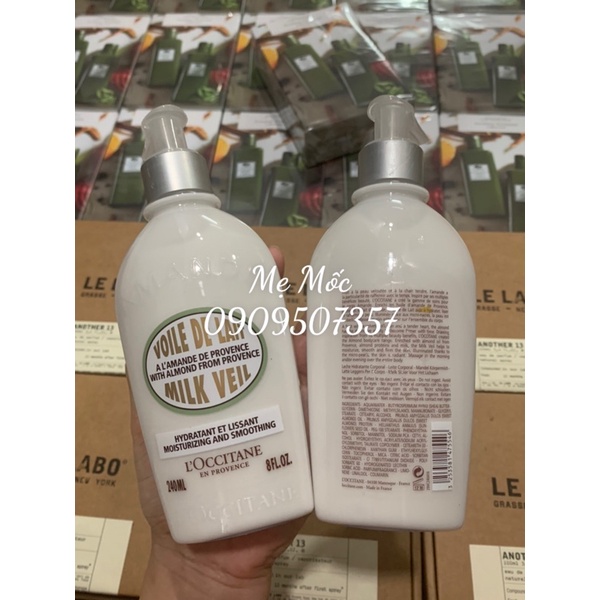Sữa dưỡng thể hạnh nhân L'Occitane Almond Milk Veil/ Kem Dưỡng Thể
